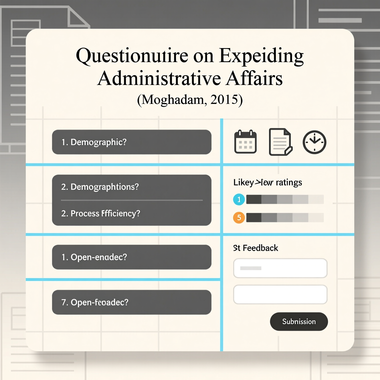 پرسشنامه استاندارد تسریع امور اجرایی(مقدم، 1394) | دانلود پکیج کامل